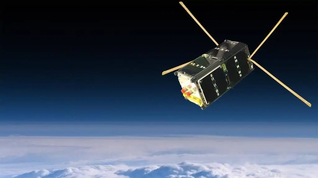 Künstlerische Darstellung des Satelliten SOMP2b