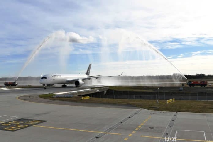 Lufthansa A350 Rekordflug