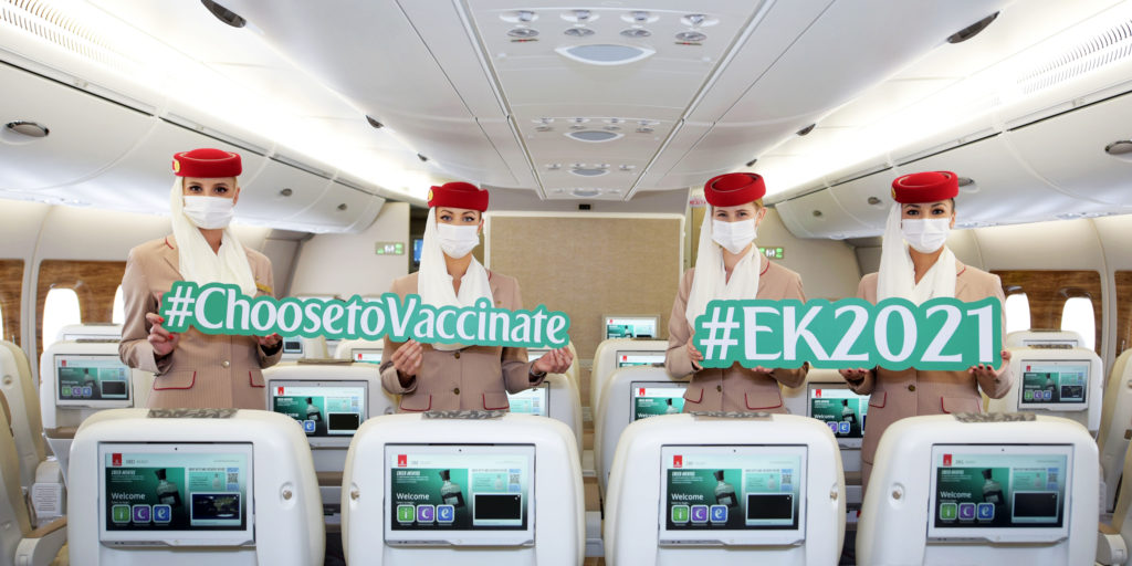 Emirates Sonderflug EK2021 Kabinen-Crew