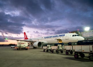 A321 der Turkish Airlines am Gate