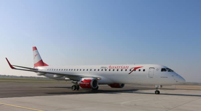 Austrian Airlines nimmt Zaporizhzhia in Flugplan auf Austrian Airlines Embraer 195