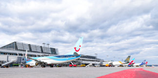 Vorfeld am Flughafen Stuttgart