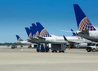United Flugzeuge am Chicago O'Hare International Airport