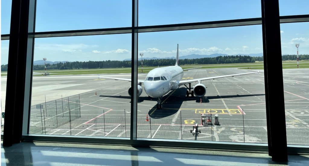 Passagierterminal am Flughafen Ljubljana