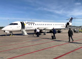 Lufthansa CityLine bindet mit Canadair Jet 900 Flufghafen Münster Osnabrück an