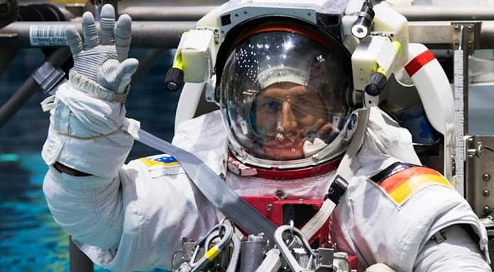 Astronauten Reiter und Maurer beim DLRK Astronauten Reiter und Maurer am DLRK