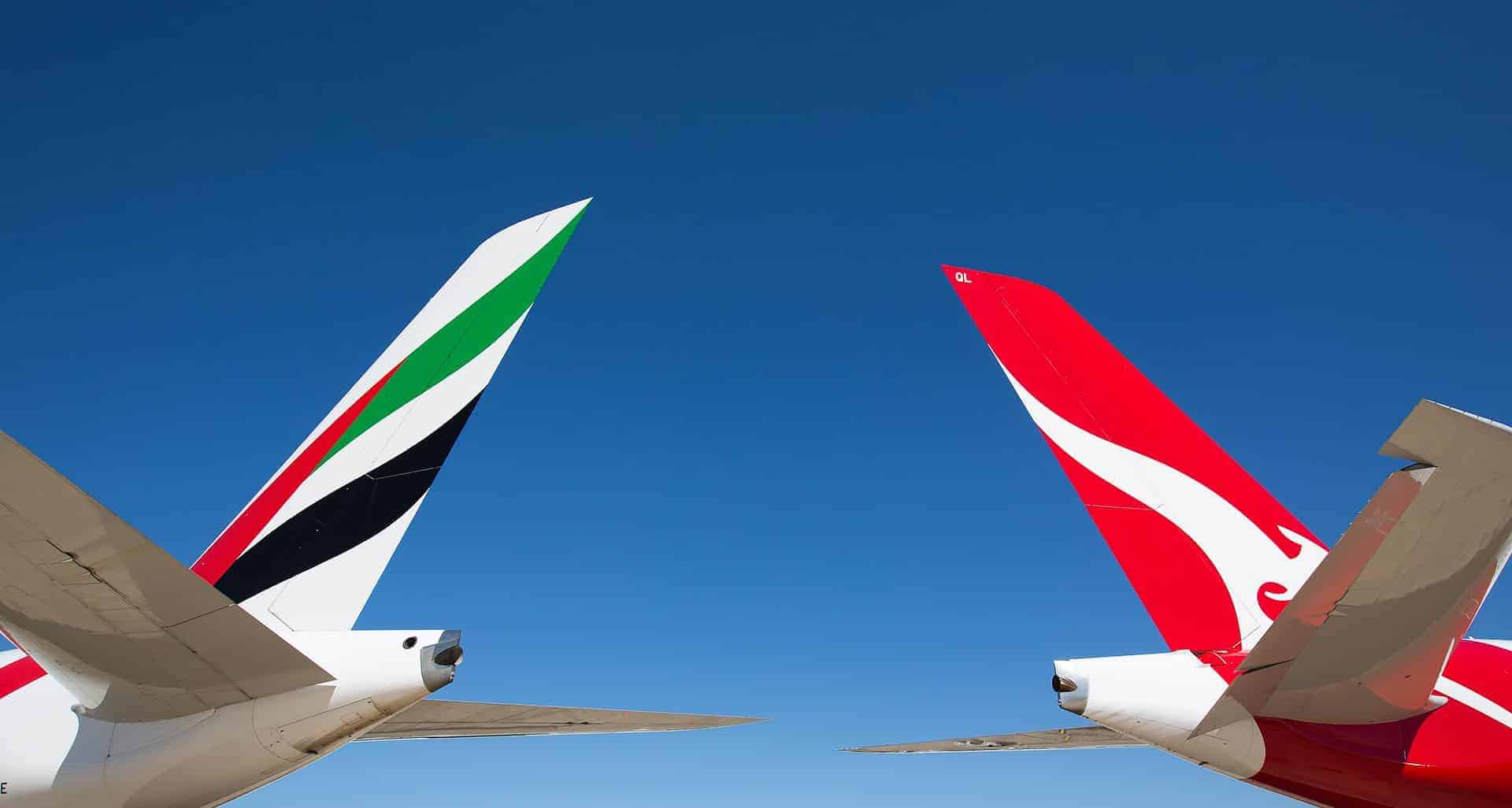 Emirates und Qantas