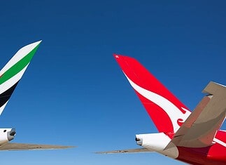 Emirates und Qantas