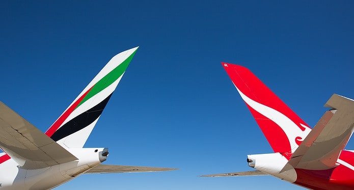 Emirates und Qantas