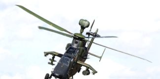 Kampfhubschrauber Tiger bei der ALÜ LandOp Lehrveranstaltung