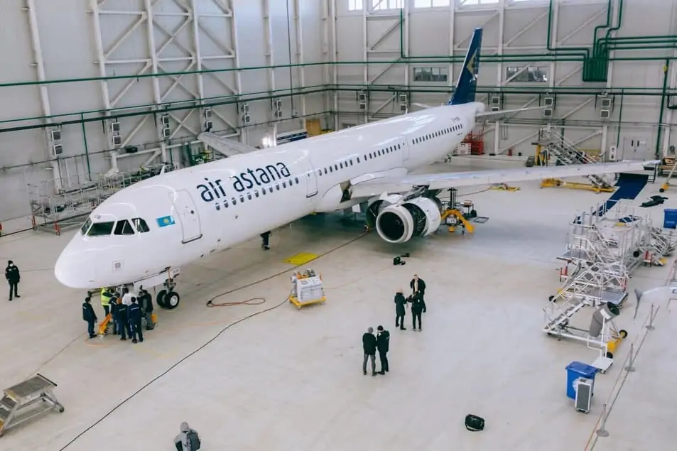 Air Astana C-Check an einem Airbus