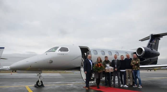 Flughafen Paderborn/Lippstadt begrüßt Embraer Phenom 300 E der PADAVIATION Flughafen Paderborn/Lippstadt begrüßt topmoderne Embraer Phenom 300 E der PADAVIATION