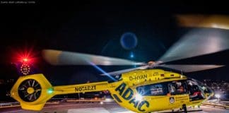 ADAC Rettungshubschrauber "Christoph 22" am Ulmer Bundeswehrkrankenhaus