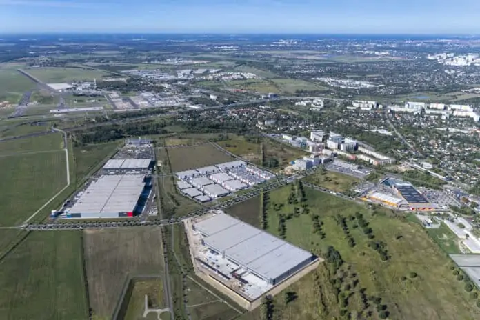 Luftbild des Flughafens BER