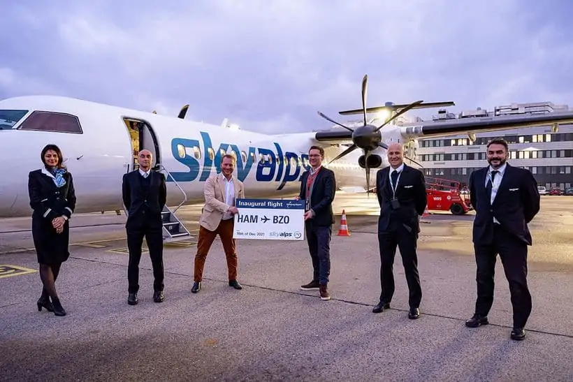 Hamburg Airport: Sky Alps feiert Erstflug nach Bozen-Südtirol