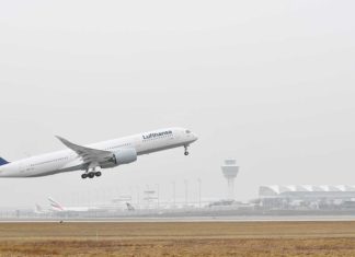 Erster Start auf dieser Route, den die Lufthansa mit einem Airbus A350-900 durchführte.