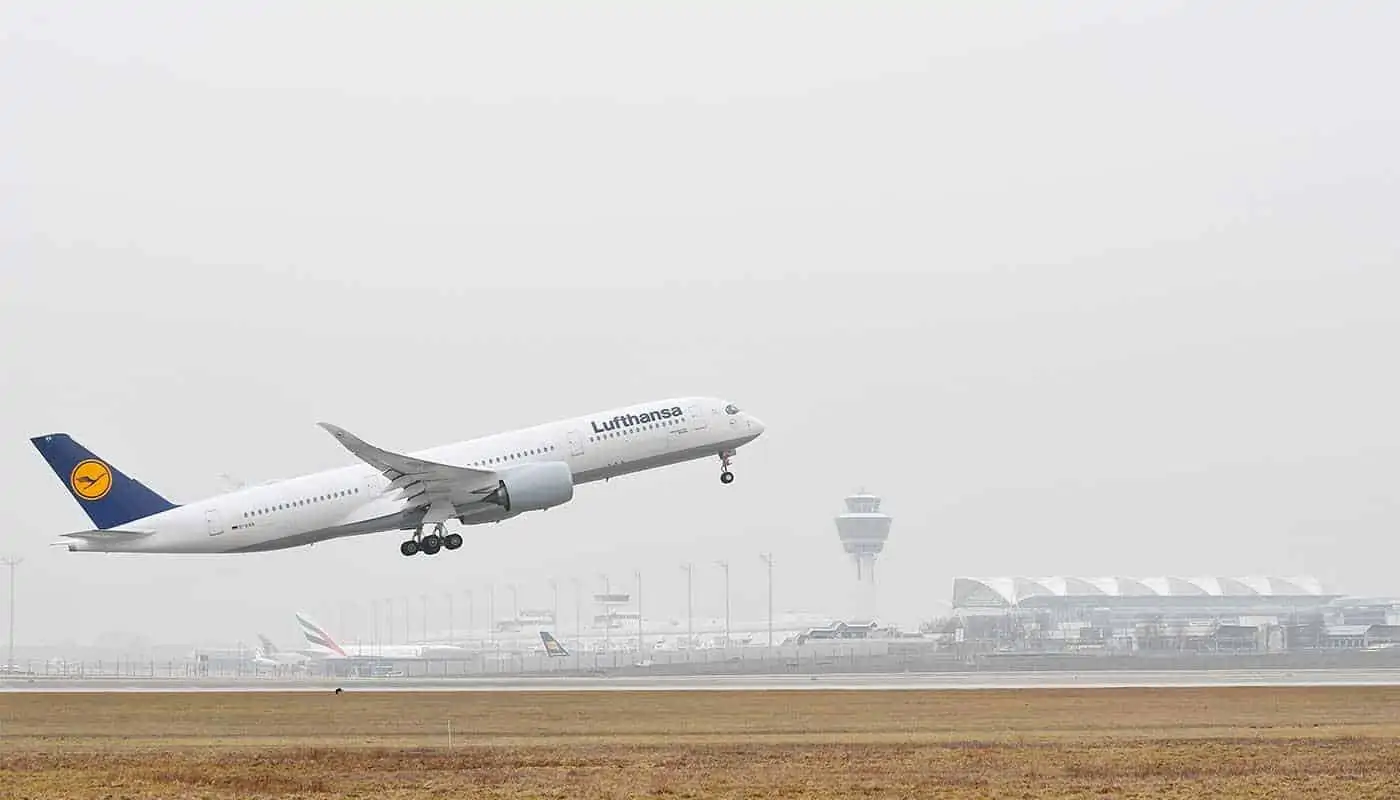 Erster Start auf dieser Route, den die Lufthansa mit einem Airbus A350-900 durchführte.