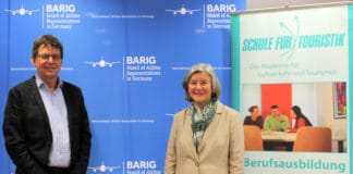 Michael Hoppe (BARIG) and Petra Weigand-Datz (Schule für Touristik)
