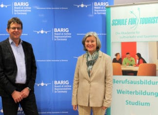 Michael Hoppe (BARIG) and Petra Weigand-Datz (Schule für Touristik)