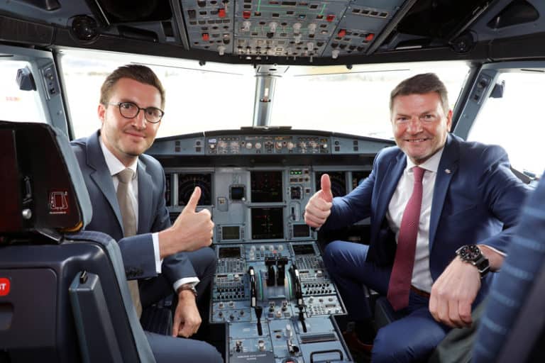Stefan Beveridge, CEO Eurowings Europe, und Jens Bischof, CEO Eurowings