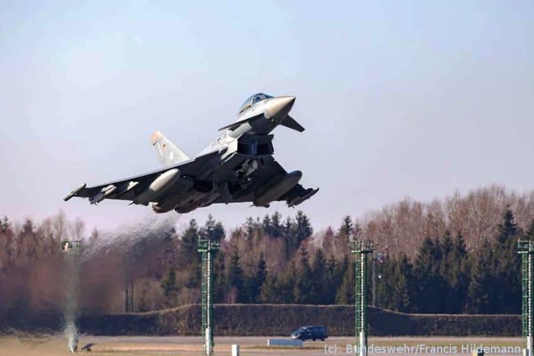 Deutsche Eurofighter der Bundeswehr sichern Luftraum über Polen