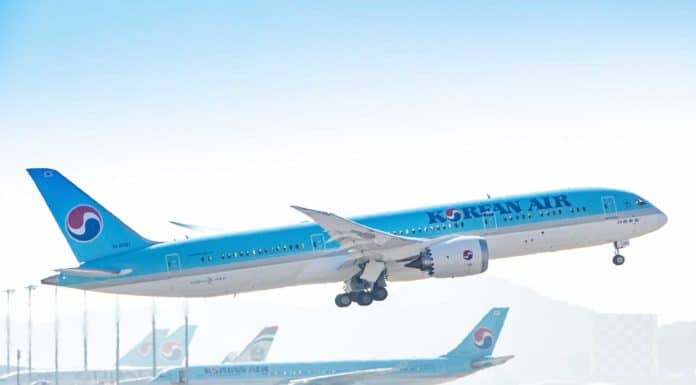 Korean Air fliegt wieder nach China und weitet Transitnetz aus Korean Air Boeing 787-9