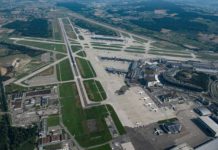 Flughafen Zürich meldet Pistensanierungs- und Unterhaltsarbeiten Flughafen Zürich Luftaufnahme