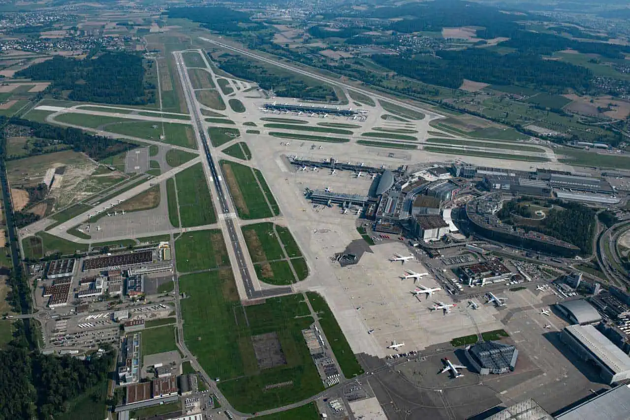 Flughafen Zürich Luftaufnahme
