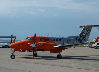 Messflugzeug am Flughafen Zürich