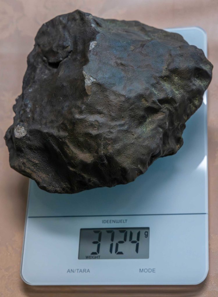 Gewicht des Steinmeteoriten Elmshorn