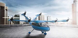 Design eines Tiltrotor-Lufttaxis mit sechs schwenkbaren Rotoren. Ausgelegt ist dieses Konzept für vier Passagiere und eine Reichweite bis 100 Kilometer. Die maximale Abflugmasse beträgt 2.000 Kilogramm, die Nutzlast 360 Kilogramm und die Reisefluggeschwindigkeit 200 Stundenkilometer.