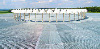 Ähnlich wie das Doppler-Drehfunkfeuer (DVOR) Taunus wird bald auch die erneuerte DVOR Nienburg aussehen.