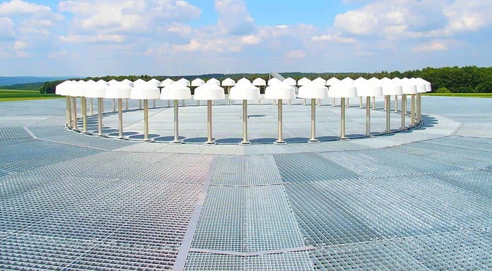 DFS erneuert Drehfunkfeuer (CVOR) Nienburg in ein DVOR Ähnlich wie das Doppler-Drehfunkfeuer (DVOR) Taunus wird bald auch die erneuerte DVOR Nienburg aussehen.