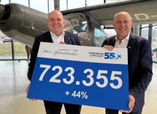 Flughafen Paderborn/Lippstadt Geschäftsführer Roland Hüser und Aufsichtsratsvorsitzender Christoph Rüther