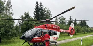 Überflutungen in Bayern: Christoph München unterstützt Suche nach vermisster Person aus der Luft (Quelle: DRF Luftrettung)