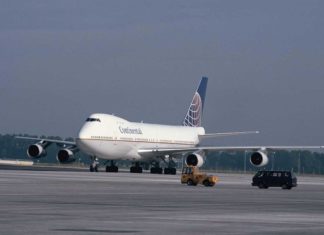 Flughafen München: Erstflug einer Boeing B747-100 der Continental Airlines am 02.06.1992