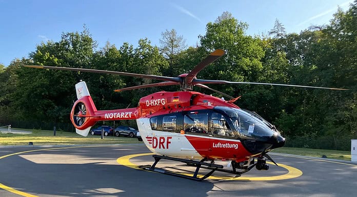 Modernisierter Rettungshubschrauber H145 nun in Berlin im Einsatz H145 mit Fünfblattrotor als Christoph 100
