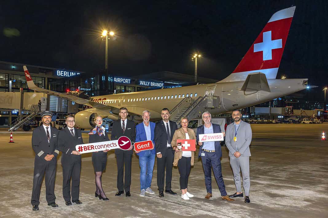 SWISS's first flight with the A220 from BER to Geneva