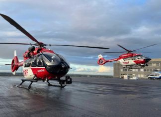 The new Christoph Dortmund aircraft arrived at the airport. After converting the medical equipment and the winch, the new aircraft went into service immediately.