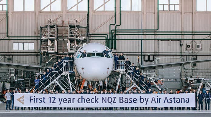 Air Astana completes 12-year C-Check on Airbus A321 Air Astana A321 - First 12-year C-Check