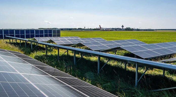 Nachhaltiger Fortschritt durch Photovoltaik am Hannover Airport Photovoltaikanlage Flughafen Hannover Nordbahn
