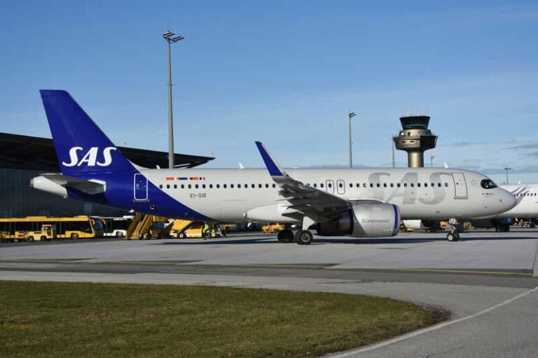 Scandinavian Airlines (SAS) am Flughafen Salzburg