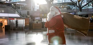 Nikolaus am Flughafen Stuttgart