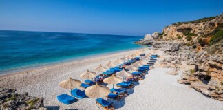 Albanian beach on the Adriatic