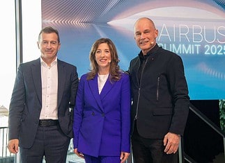 Airbus Foundation und Solar Impulse Foundation: Guillaume Faury, Julie Kitcher and Bertrand Piccard