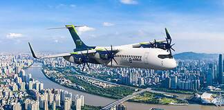 ZEROe, ein vollelektrisches, wasserstoffbetriebenes Flugzeug mit vier Pods