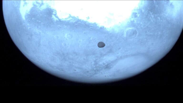 Hyperscout-H-Aufnahme im nahen Infrarot während des Vorbeiflugs von Hera am Mars