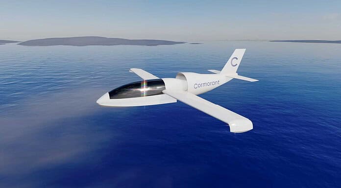 Zukunft des Fliegens: Cormorant setzt auf hybriden Antrieb Cormorant in flight