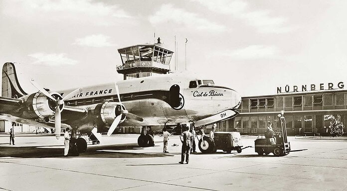 Air France: 70 Jahre am Flughafen Nürnberg (Albrecht Dürer Airport) Air France auf dem Albrecht Dürer Airport Nürnberg