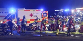 Aircraft accident exercise at Dortmund Airport